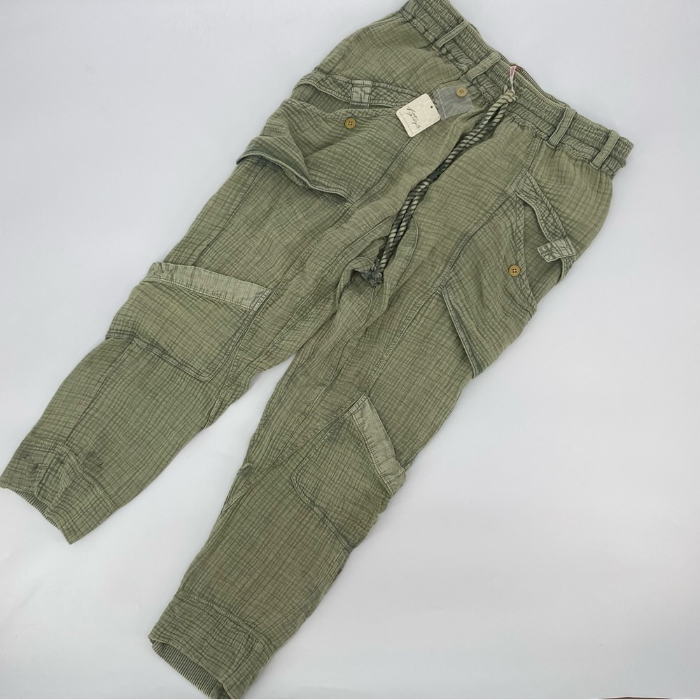 NWT - Free People Draw String Cargo Pant - Moss - Size XXL